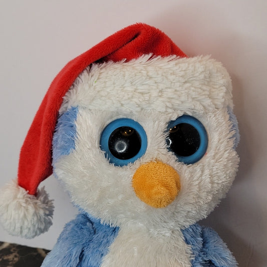 Ty Beanie Boo Fairbanks Blue Christmas Penguin 2012 Retired Plush Toy Winter