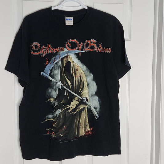 Children Of Bodom Grey Reaper T Shirt Medium