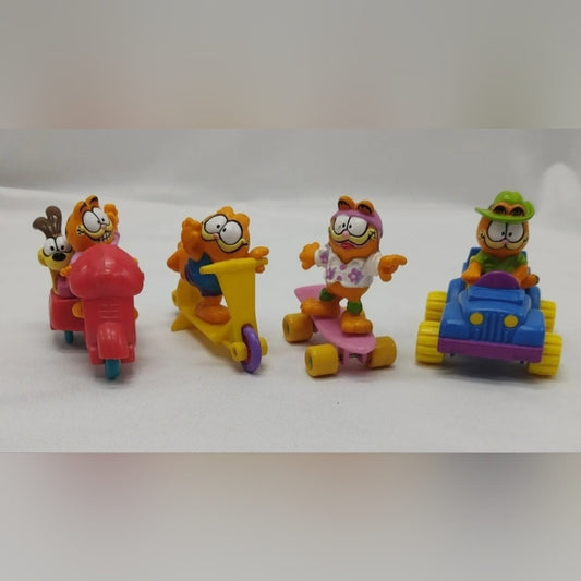 Vintage Lot Of Mcdonald'S Garfield Happy Meal Toys 1988 Complete Set Of 4