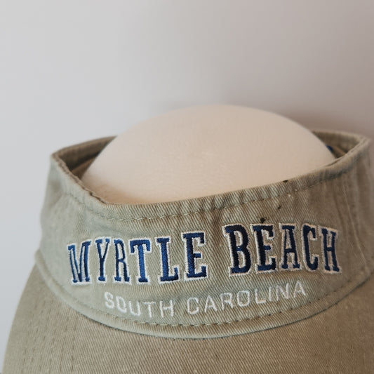 Myrtle Beach Grey Visor Adjustable Velcros