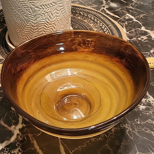 Blown Glasses Art Kitchen Mixed Brown Bowl Design House Deco Table Center