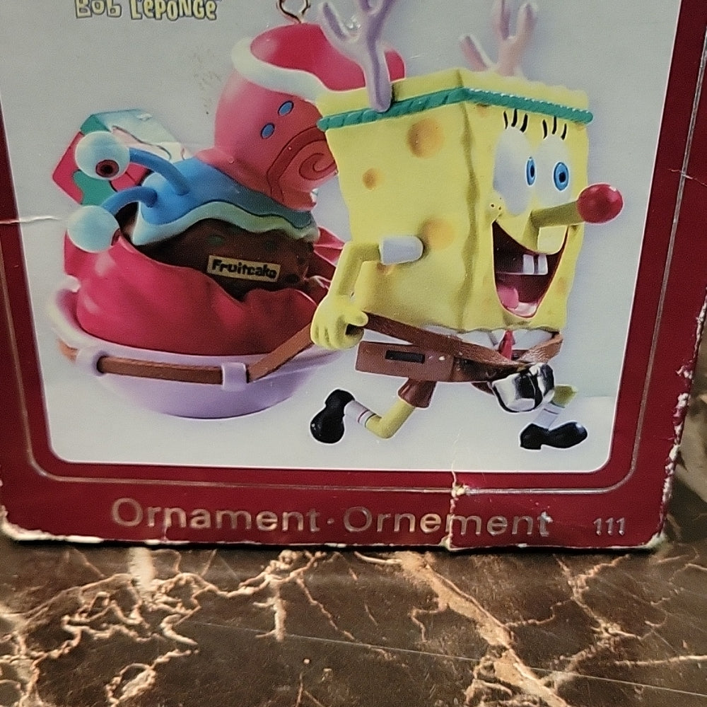 2008 Carlton Cards #111 Spongebob & Gary Snail Ornament Heirloom Christmas Nick