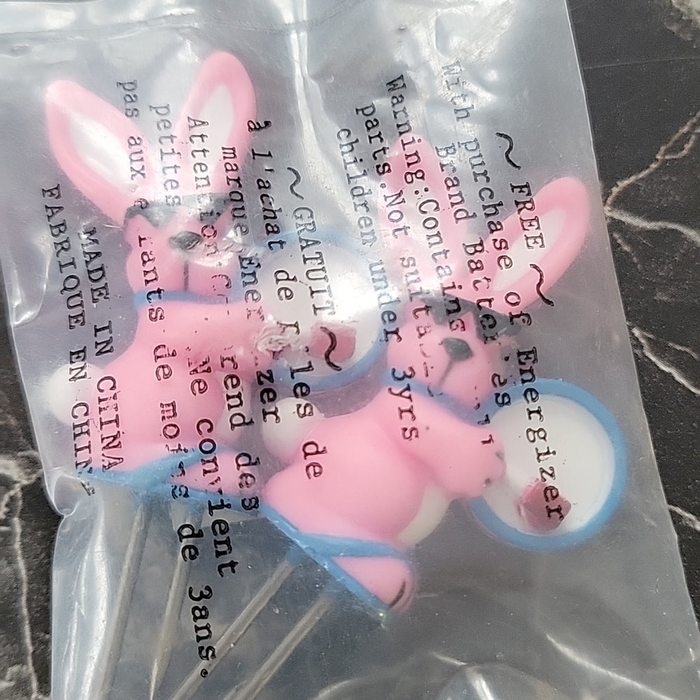 Ener gizer Bunny Promotional Corn Cob Picks - 1 Pair Holders Handles New