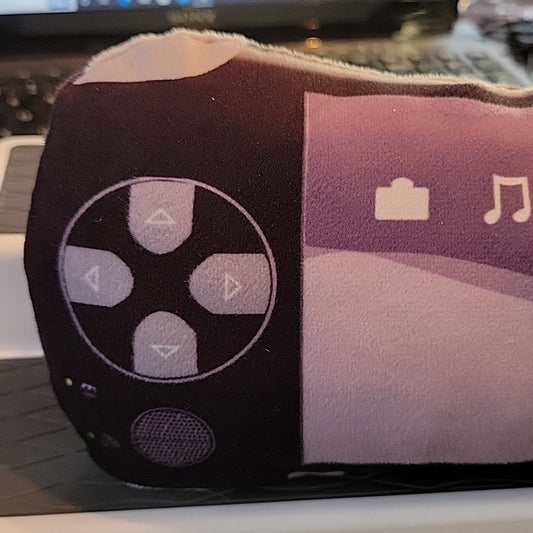 Sony Psp Console Vidéo Game Pillow Cushion Plush Weird Carnival Caravan Black To