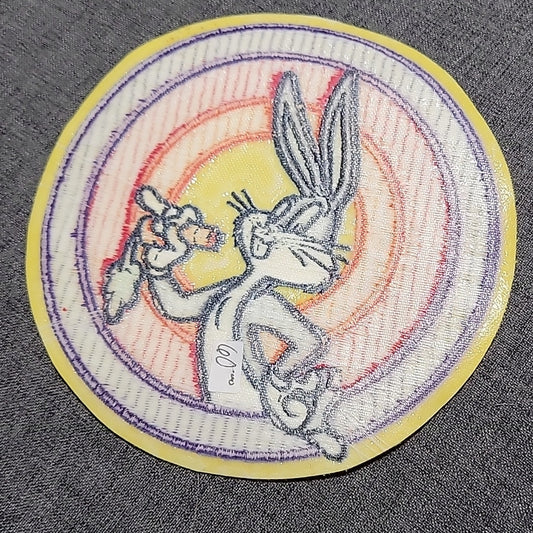 Large 6Inch Tall Looney Tunes Patch Vintage Colored Ultra Rare Cartoon Bugsbunny