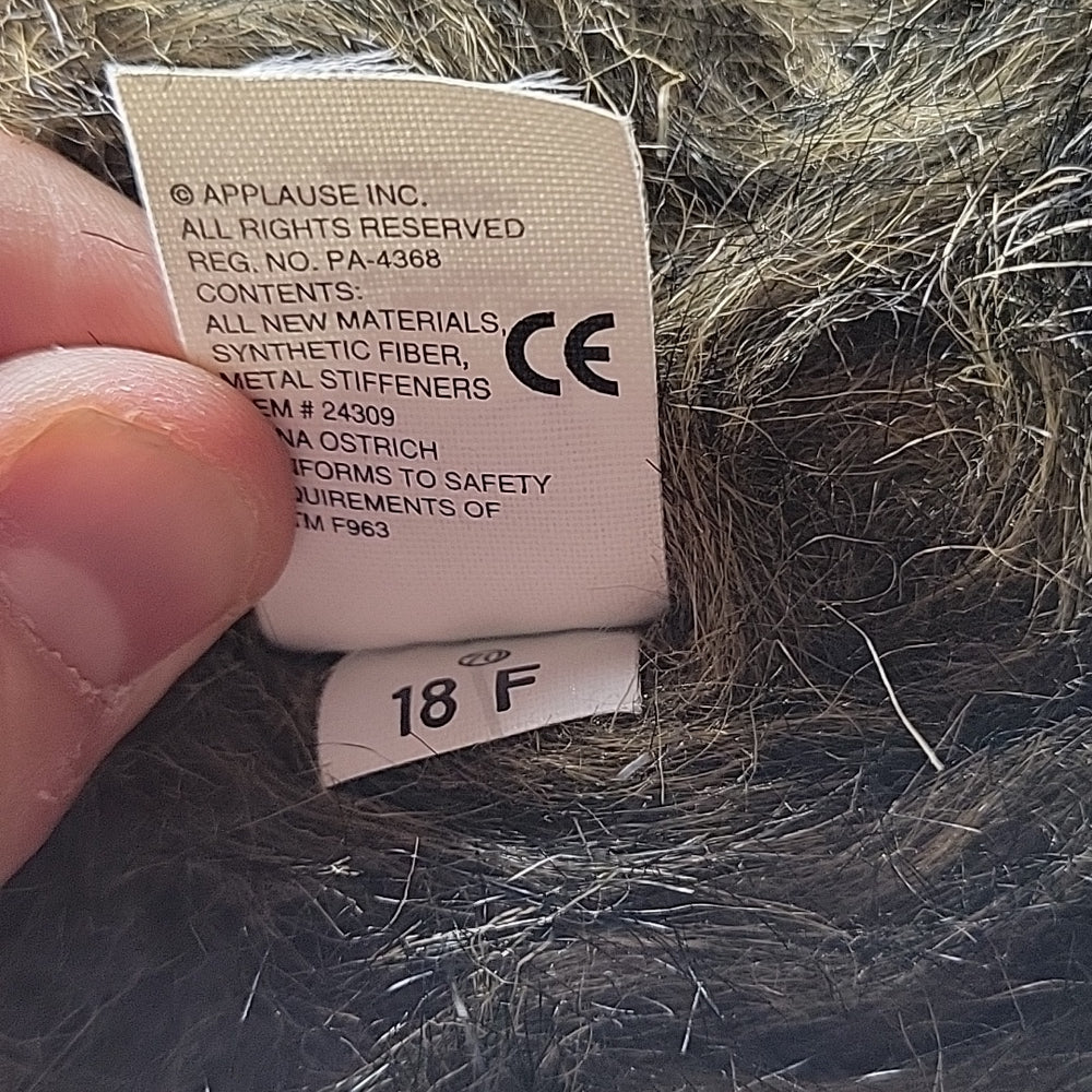 Vtg Oona Ostrich Applause Dakin Large Stuffed Plush Animal Bird Bendable Legs