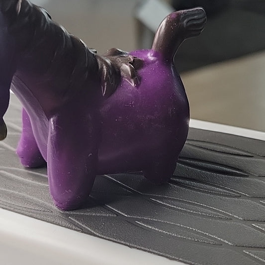 Funny Face Purple Horse Figure Toy Cake Topper