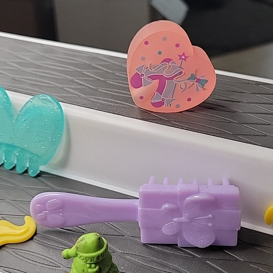 2011 My Little Pony Hair Brush Lot + Free Eraser For Kids