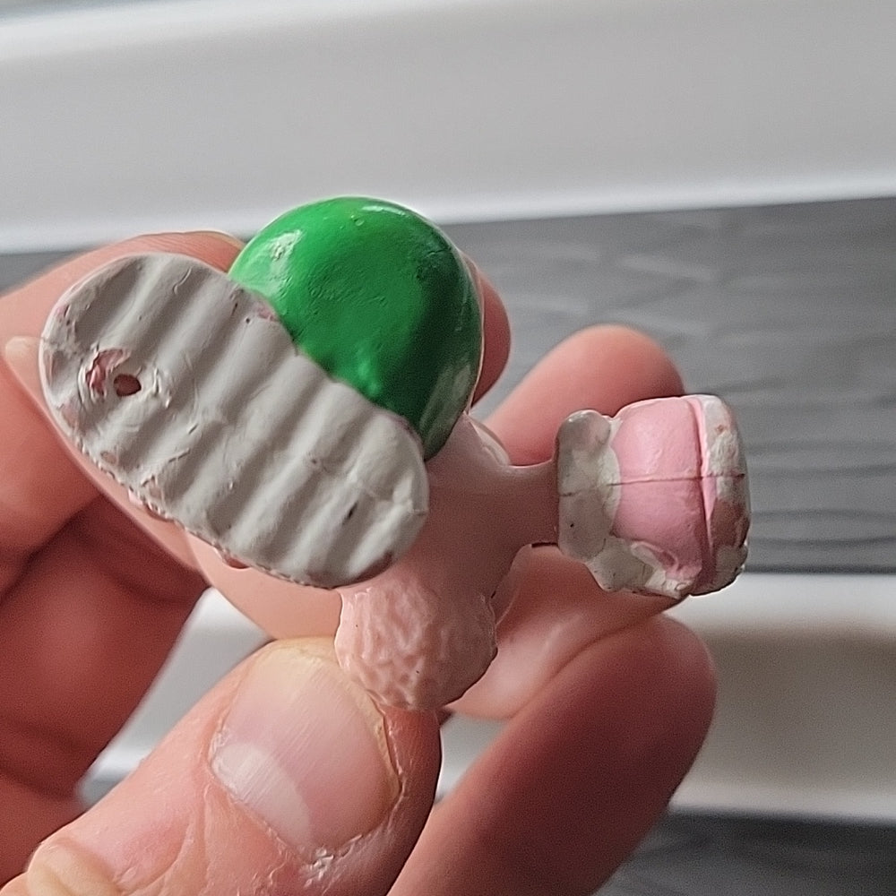 Vtg 1983 W Berrie Orange Bunny Rabbit Holding Bif Egg Pvc Figure Easter