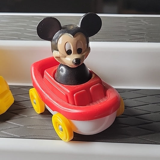 Vintage Illco 1970'S Yellow Ride On Train For Figure Mickey Pluto Little People