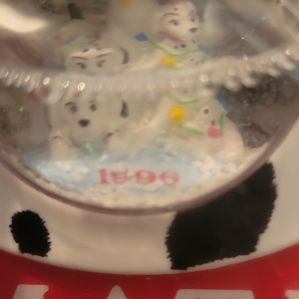 Disney 1996 Mcdonalds Happy Meal Christmas 101 Dalmatians Spot Check Snow Dome