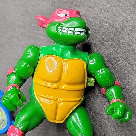 Vtg 1989 Tmnt Ninja Turtles Wacky Action Raphael Back Shell Spins Works W/ Part