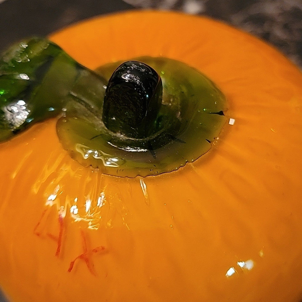 Vintage Murano Style Art Glass Hand Blown Fruit Orange