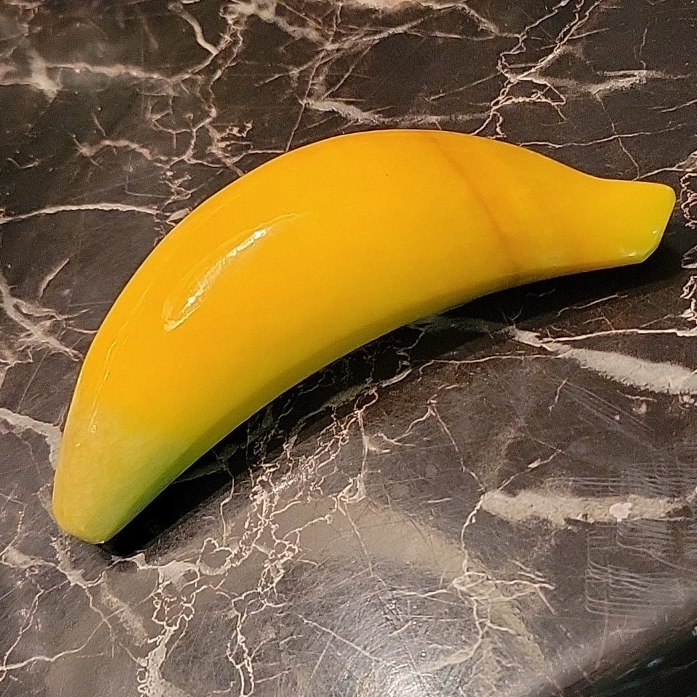 Banana Fruit Art Rock For Center Table On A Bowl Mable Albatre