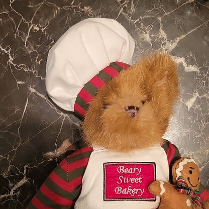 Beary Sweet Bakery Plush Bear Ginger Bread Kraft Kraft Toy Christmas 14Inch Rare