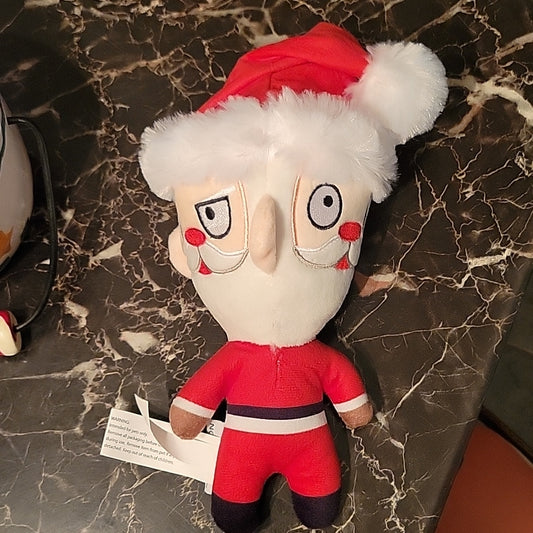 North Paw Three Faces Santa Claus Plush Christmas Decoration Toy