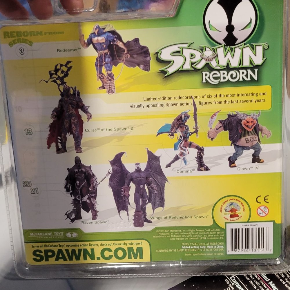 Raven Spawn Reborn Series 1 Repaint Mcfarlane Toys Comic Action Figure!