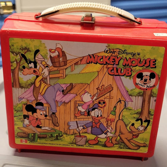 Vintage Vtg Walt Disney'S Mickey Mouse Club Lunch Box Plastic Hard Tof Find Variant