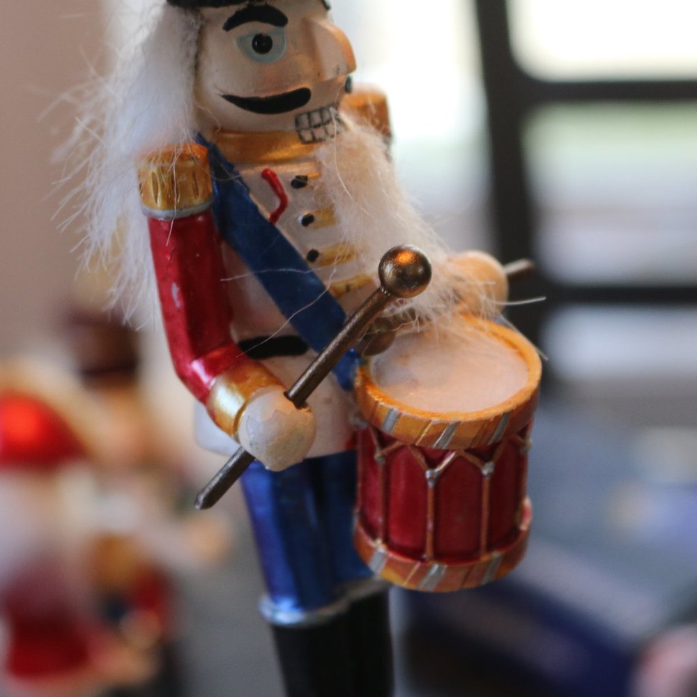 Musician Man Nutcracker Ornament 5 Inch Ceramic Fragile Christmas Decoration