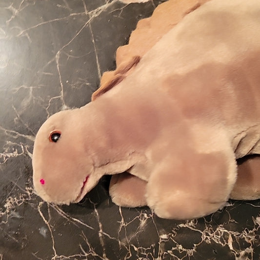 Dakin Stegosaurus Dinosaur Plush Vintage 1986 Stuffed Animal Toy Brown