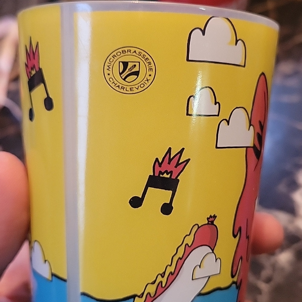 Microbrasserie Charlevoix Plastic Beer Glass Ecocup Le Festif Siriusxm Wolf