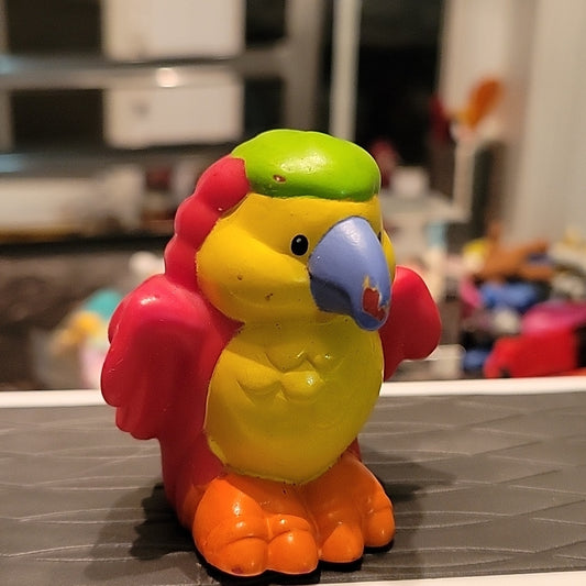 Fisher Price Little People Colorful Parrot Bird Toucan Zoo Ark Pirate Green Head
