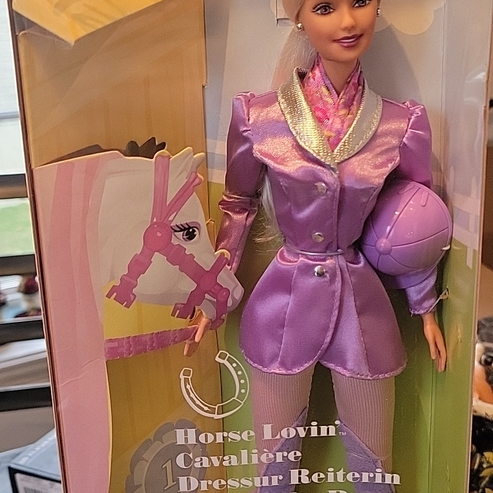 2002 Mattel Horse Lovin' Barbie New In Box Doll In Clothes