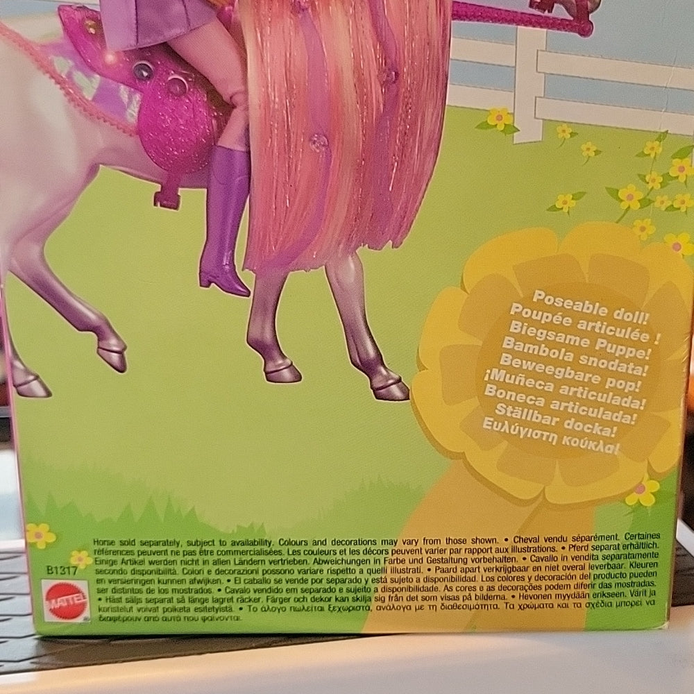 2002 Mattel Horse Lovin' Barbie New In Box Doll In Clothes