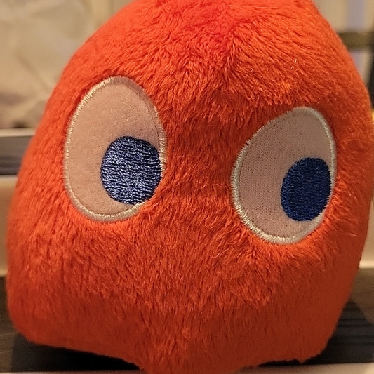 Pac Man Red Ghost Blinky 5" Plush Toy With Sound By Paladone - Nwt