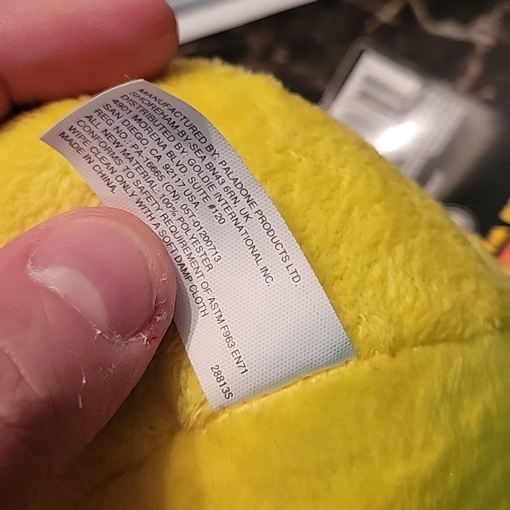 Pac-Man 4” Plush Toy Paladonenamco W/ Tag Authentic Sound Not Working