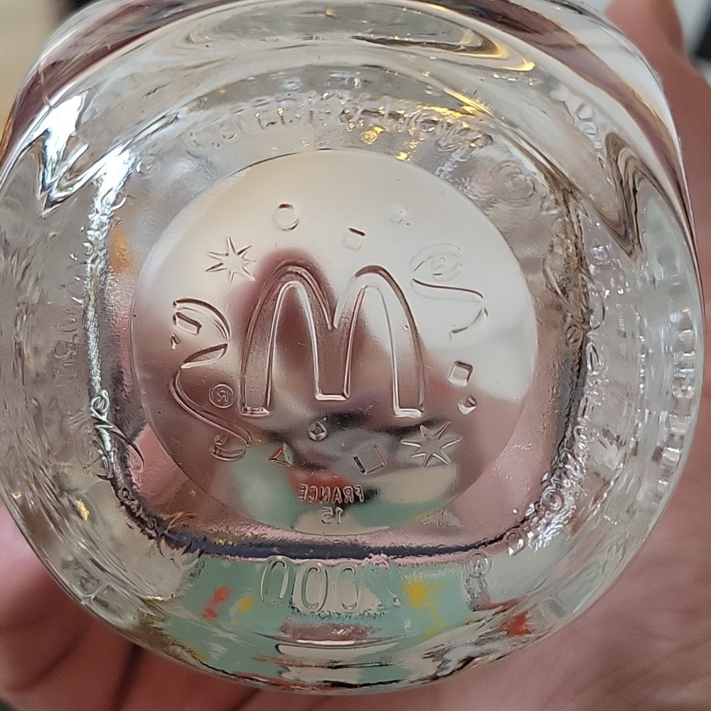 Mickey Mouse Walt Disney World Magic Kingdom 2000 Square Glass Cup Mcdonald'S