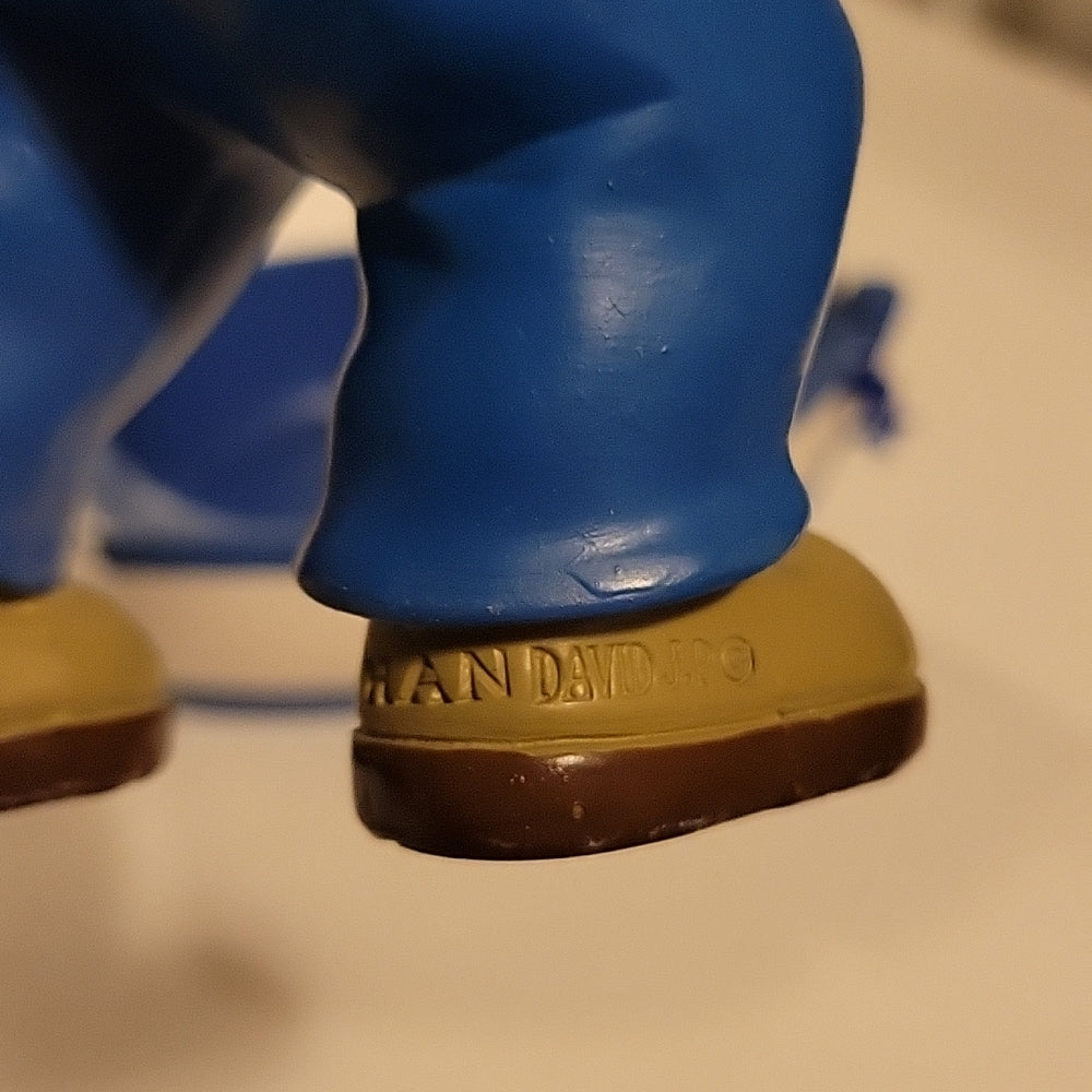 Hand David J.P Sail Sailor Figure Wooden Wood Painted Statue For Bathroom