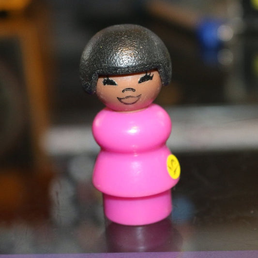 Little People Susan Sesame Street Lady Figure Vintage Fisher Price Purple Vtg