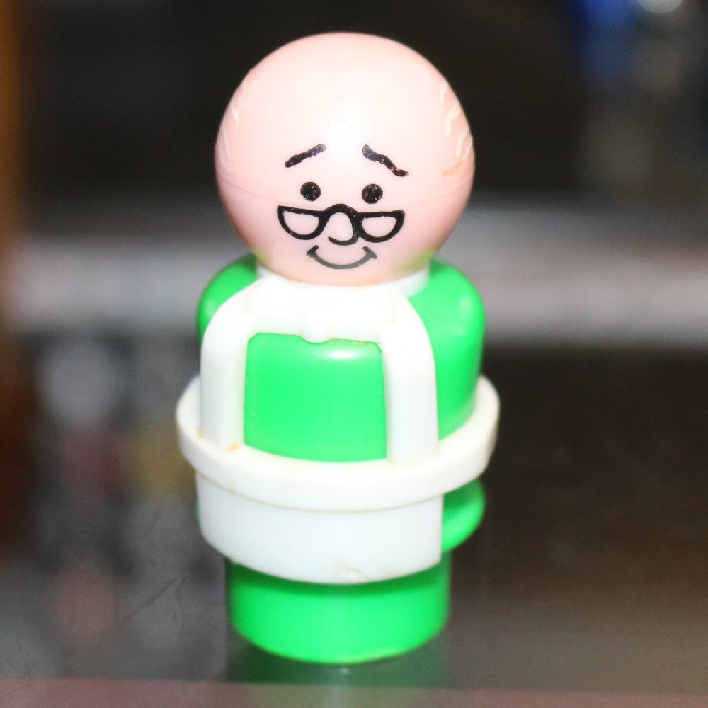 Vintage Fisher Price Little People Mr. Hooper Sesame Street Figure