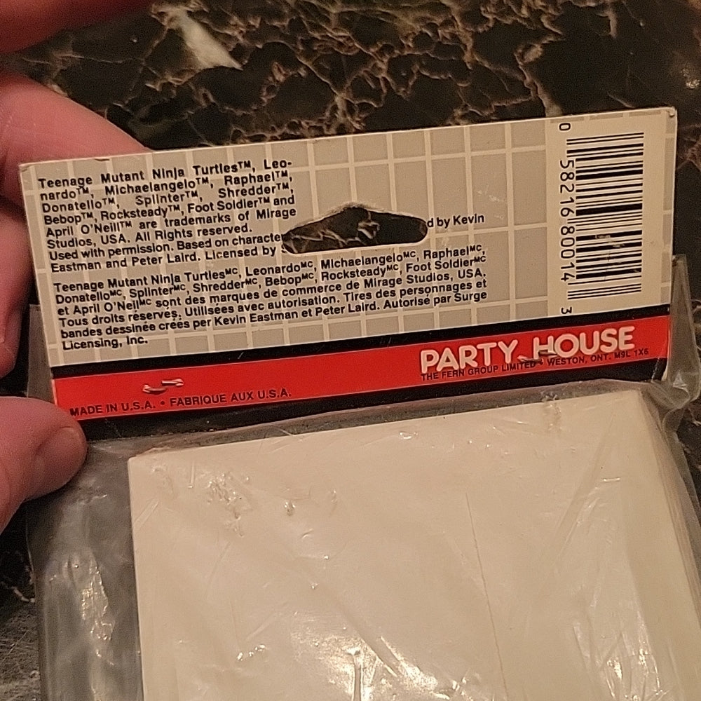 10 Sealed In Bag Teenage Mutant Ninja Turtles Vintage Party Invitations Raphael