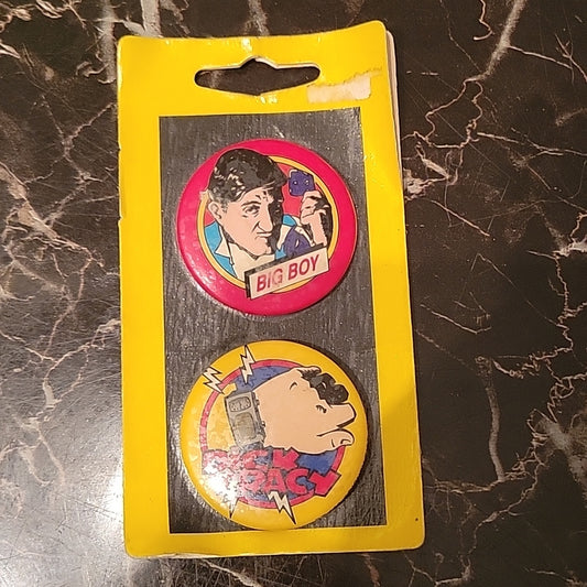 Dick Tracy Disney Movie Big Boy Villian Vintage Button Pin Comic Cartoon Collect