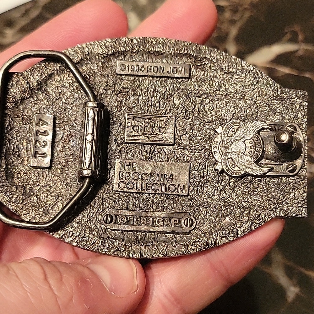 Rd09168 *Nos* Vintage 1994 **Bon Jovi** Music Band Commemorative Belt Buckle