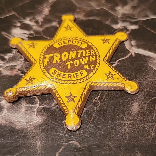 1955 North Hudson Ny Frontier Town Brochure Deputy Sheriffs Badge Adirondacks #2