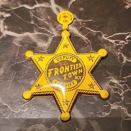 1955 North Hudson Ny Frontier Town Brochure Deputy Sheriffs Badge Adirondacks #3