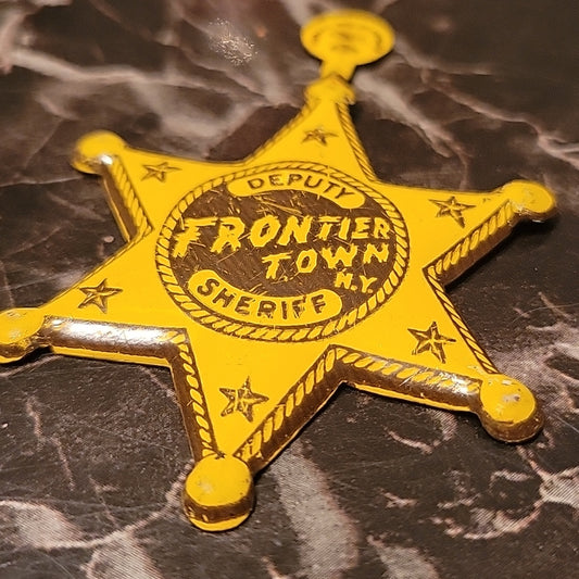 1955 North Hudson Ny Frontier Town Brochure Deputy Sheriffs Badge Adirondacks #3