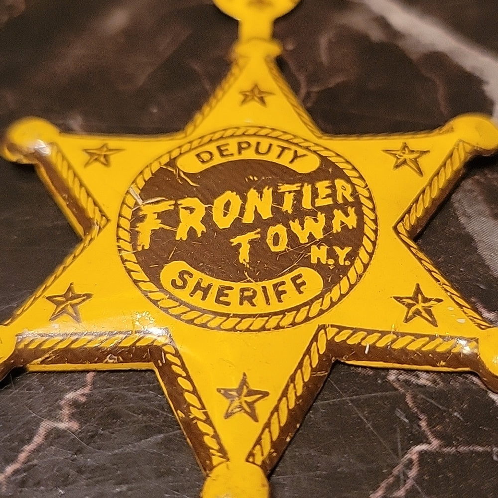 1955 North Hudson Ny Frontier Town Brochure Deputy Sheriffs Badge Adirondacks #4