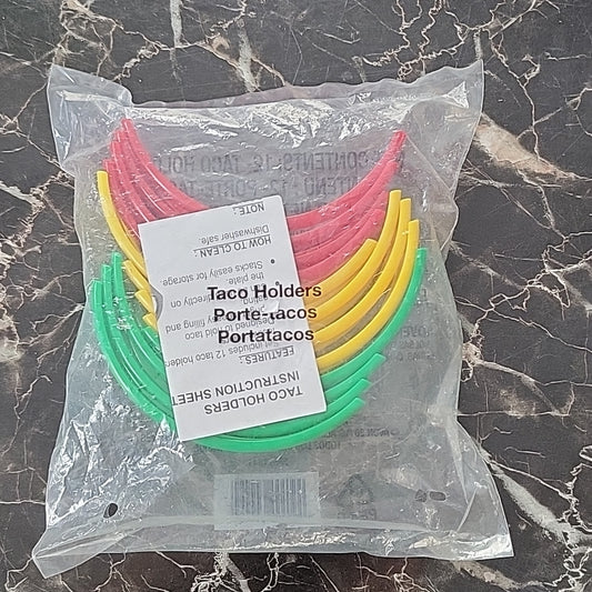 12X Colorful Plastic Taco Shell Tortilla Holder Taco Holder Plate Protector Food