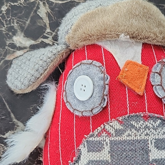 Owl Christmas Decoration - Plush Toy - Owl Figurine Beanies & Buttom Eyes Rare
