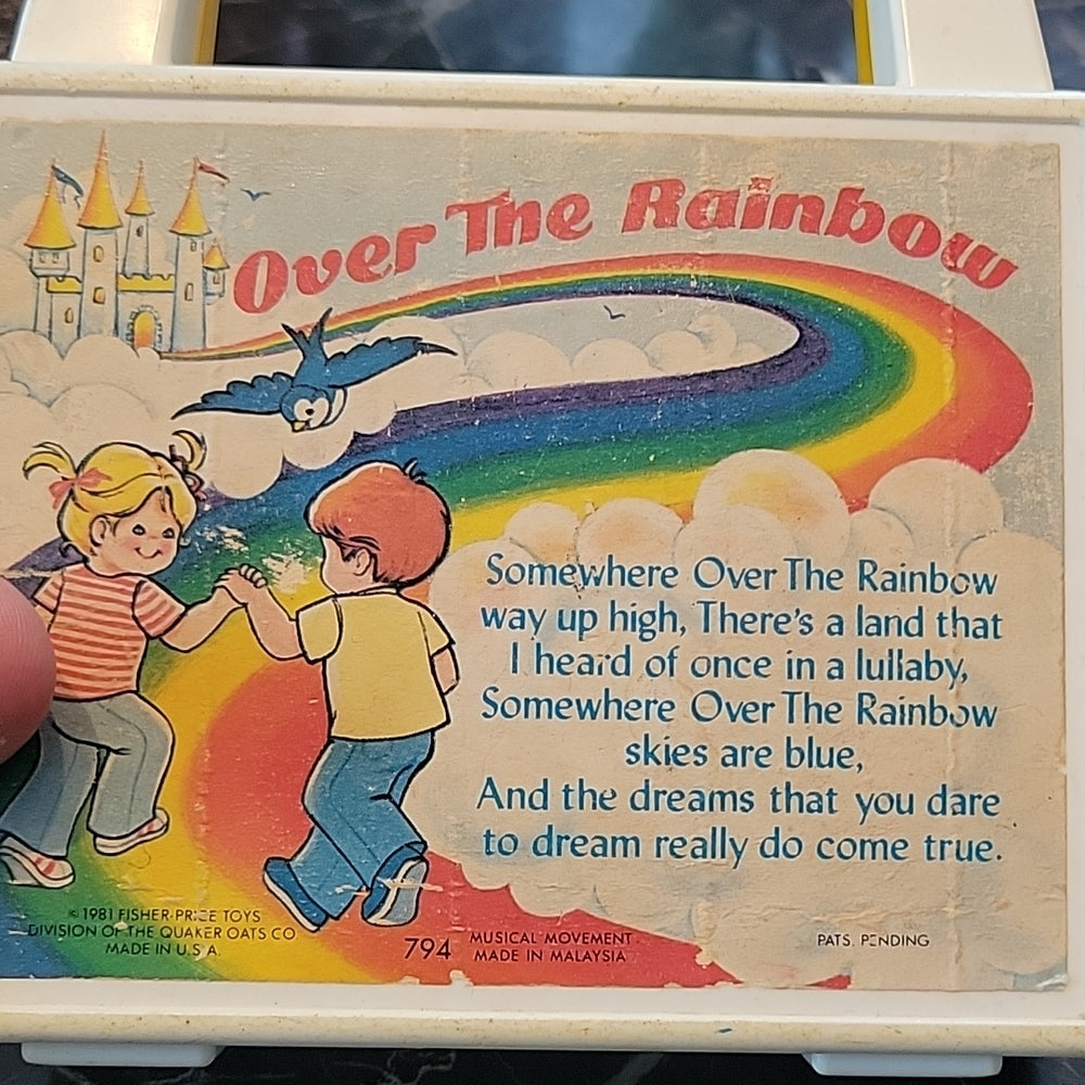 Vtg 1981 Fisher Price Radio Music Box “Over The Rainbow” #794 Toy Tested Works