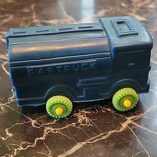 Gaz Truck Rubber Made Taiwan Vintage Car Toy Antique Blue Vehicle Rare