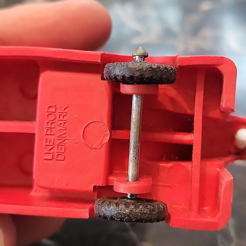 Lke Prod Denmark Red Towing Tow Truck Toy Vintage Miniature Plastic Car