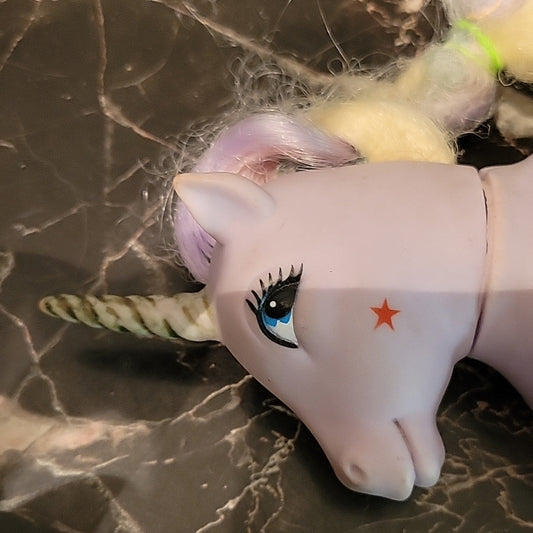 Vintage 1983 Totsy Purple Unicorn Pony Mlp Rainbow Fakie Ponies Stained Toy