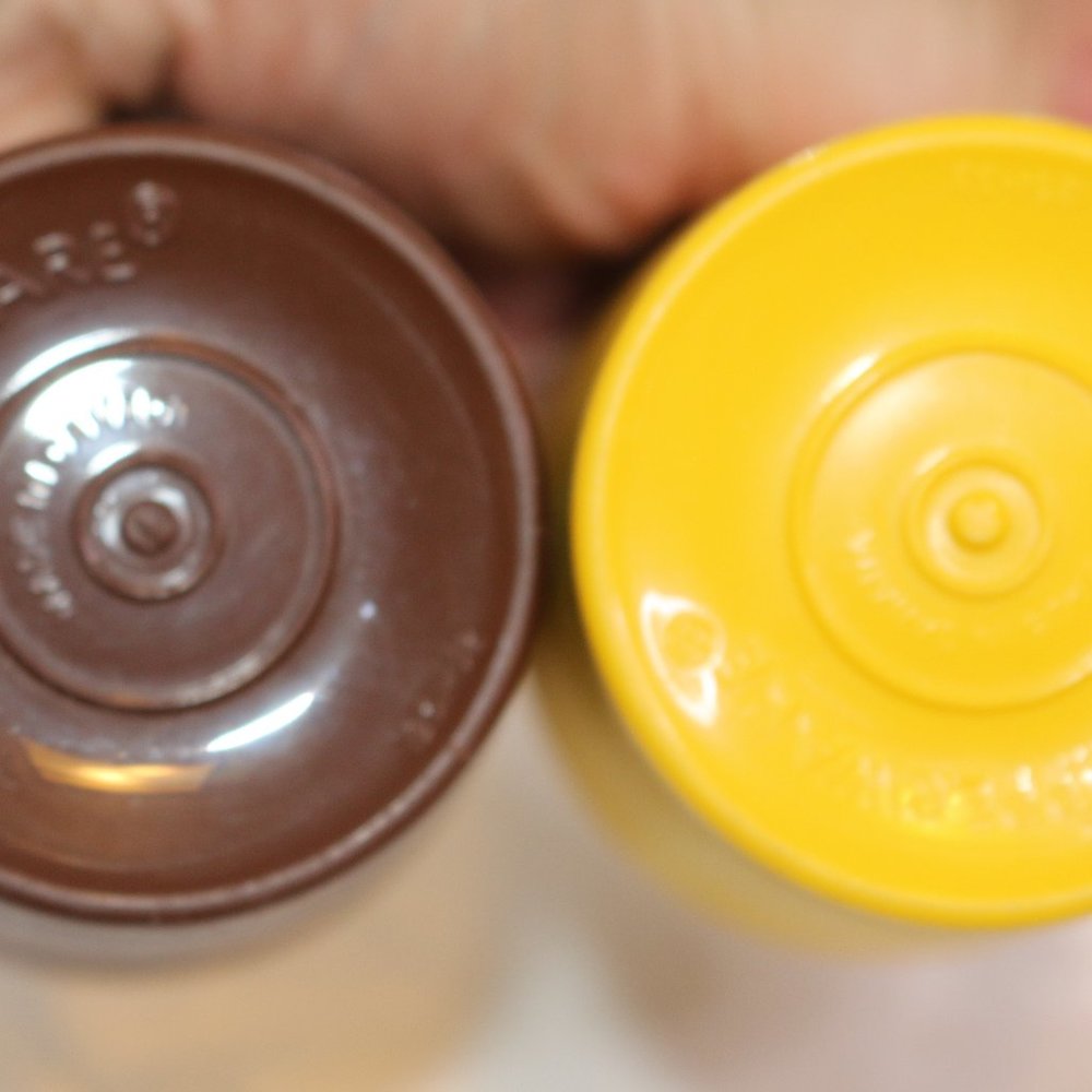 Lot Of 5 Tupperware Juice Drinking Glass Cup Harvest Brown Yellow Mixed6 Oz-1251