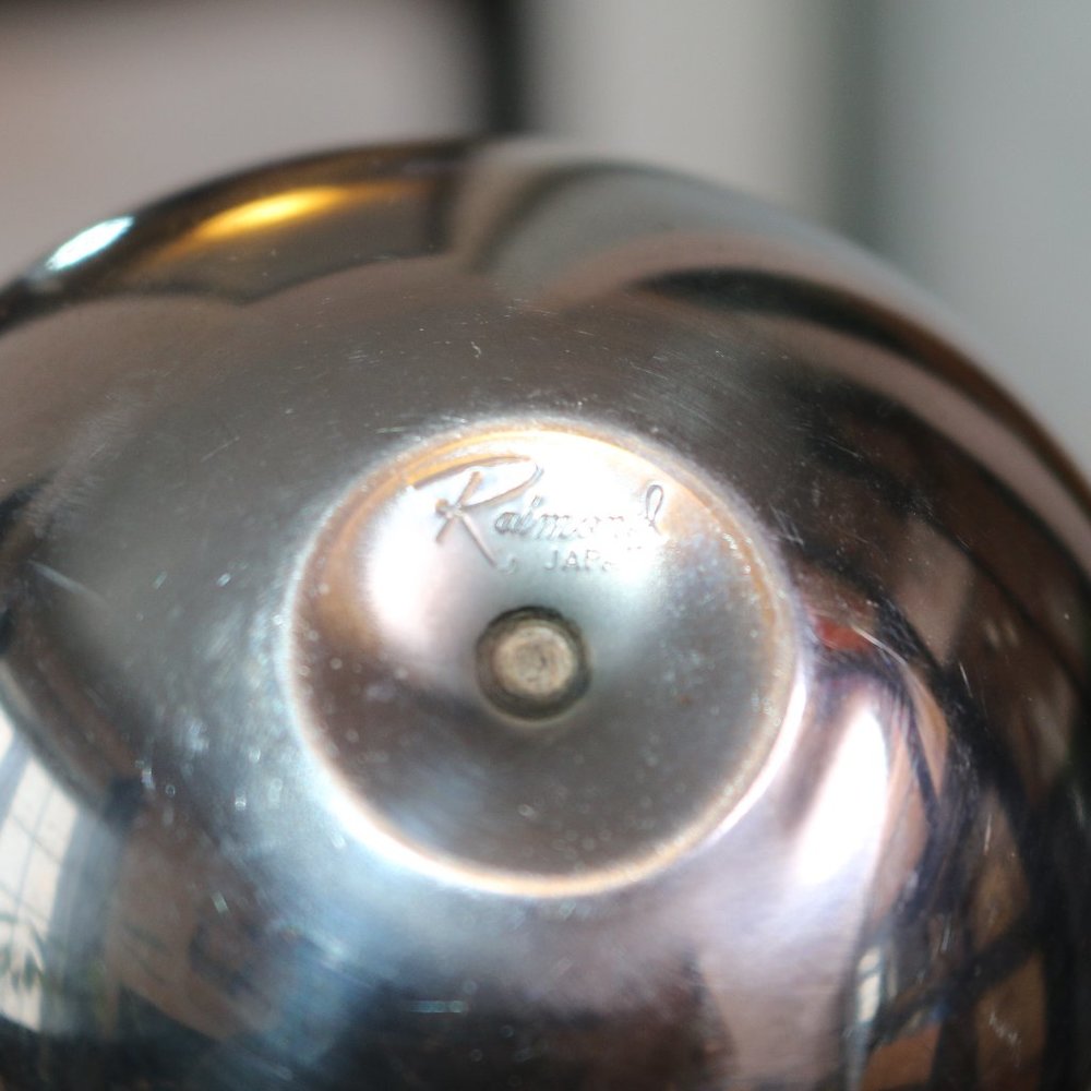 Vintage Raimond Chrome Roly Poly Clown Bank Weighted.