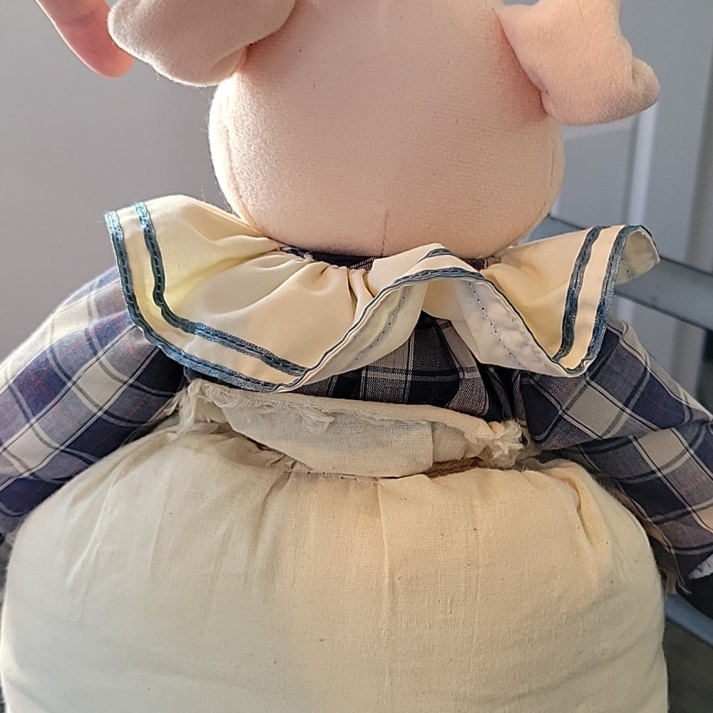 The Little Piggy'S 1994 Ganz Corn Feed Piggy Fat-Free Feed Plush Kitchen Deco